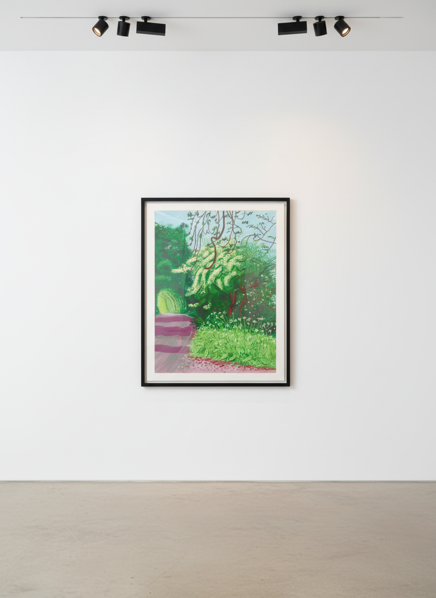 David Hockney - May 14, The Arrival of Spring in Woldgate, East Yorkshire, 2011, iPad Drawing printed on paper