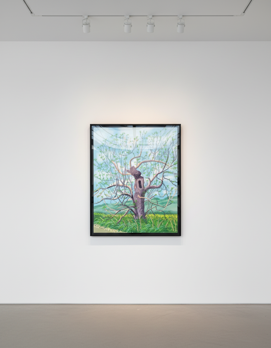 David Hockney - May 18, The Arrival of Spring in Woldgate, East Yorkshire, 2011, iPad Drawing printed on paper