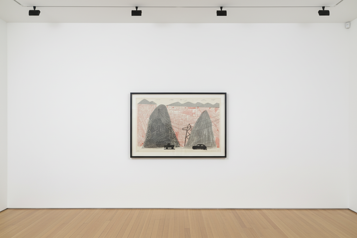 David Hockney - Mulholland Drive, 1986, Home Made Print