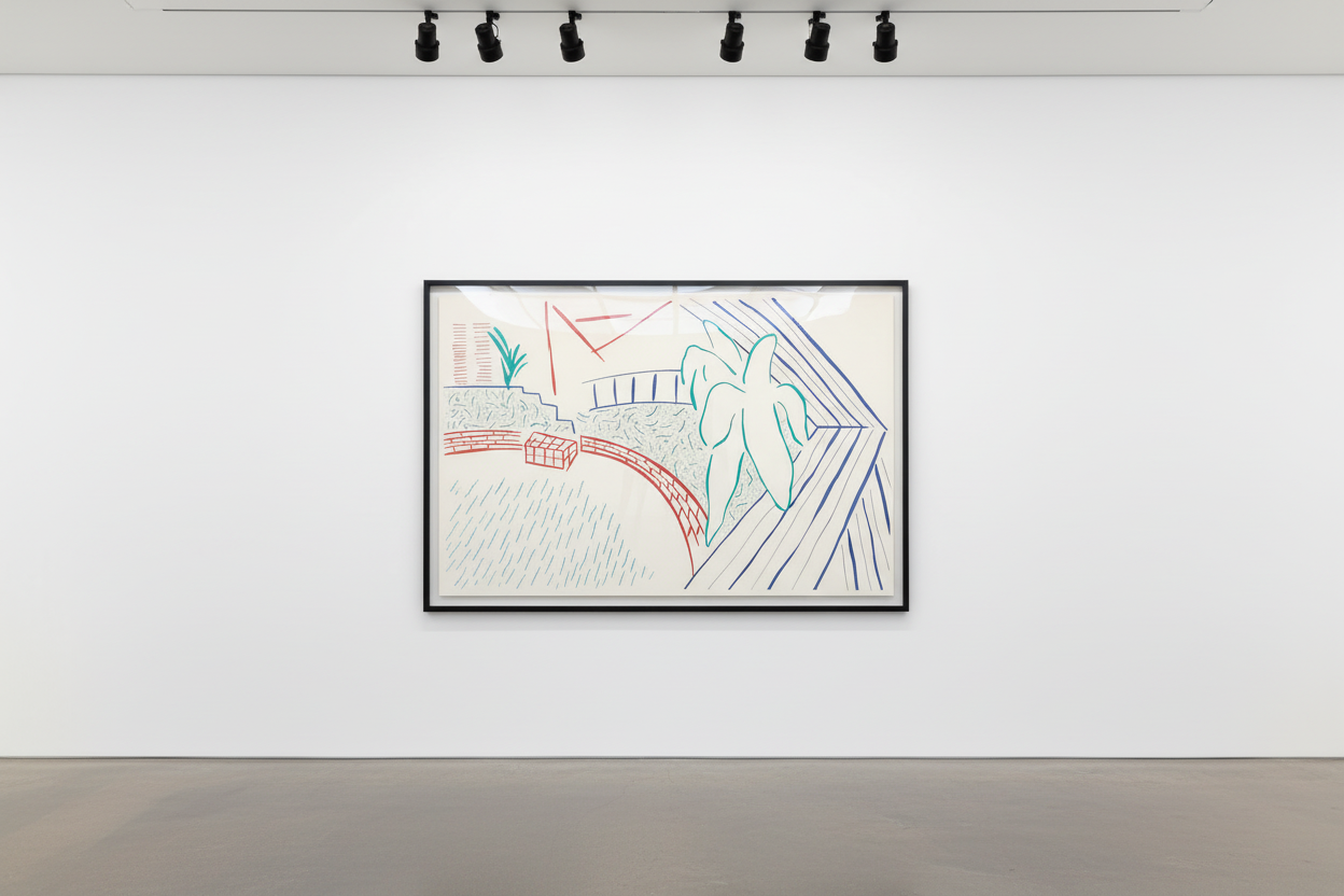 David Hockney - My Pool and Terrace, 1983, Lithograph