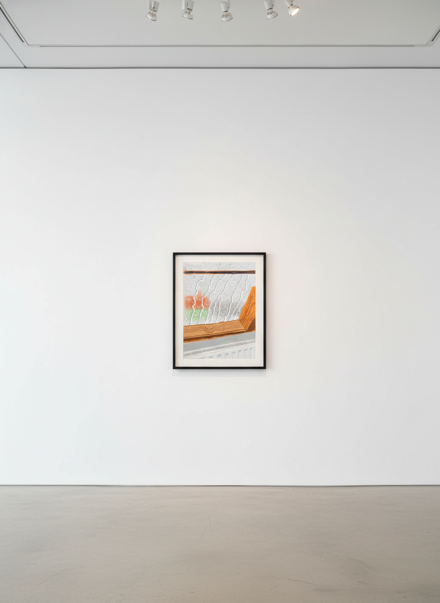 David Hockney - Rain on the Studio Window, 2009, Inkjet printed computer drawing in colours on Epson Hot Press Natural, ma...