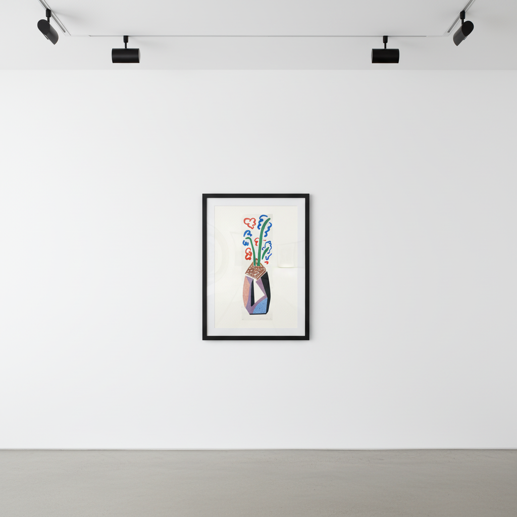 David Hockney - Red, Blue and Green Flowers, 1986, Home Made Print