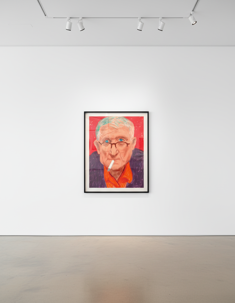 David Hockney - Self Portrait III, 2012, iPad Drawing Printed on Paper