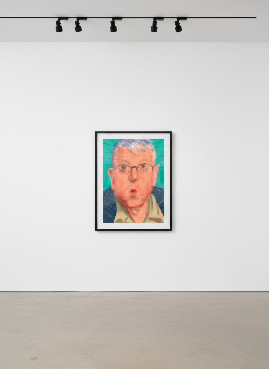 David Hockney - Self Portrait IV, 2012, iPad Drawing Printed on Paper