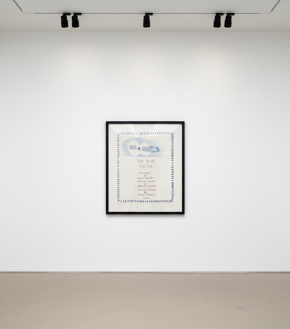 David Hockney - The Blue Guitar, Frontispiece, 1976-77, Etching