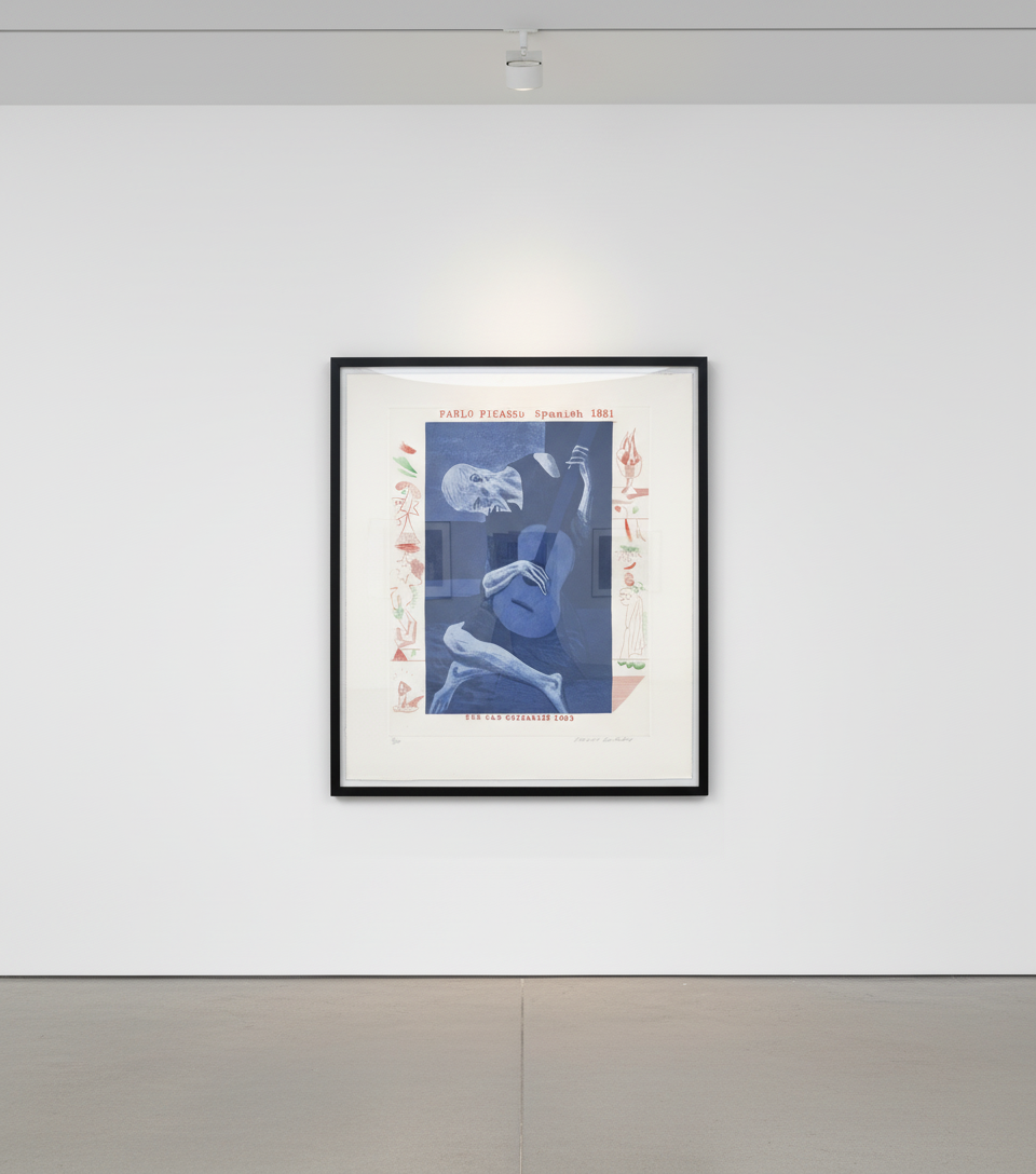 David Hockney - The Old Guitarist, 1976-77, Etching