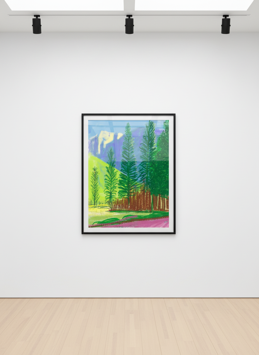 David Hockney - The Yosemite Suite No. 12, 2010, iPad drawing on paper