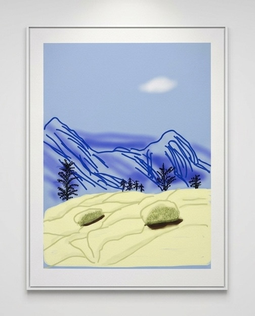 David Hockney - The Yosemite Suite No. 24, 2010, Ipad drawing on paper