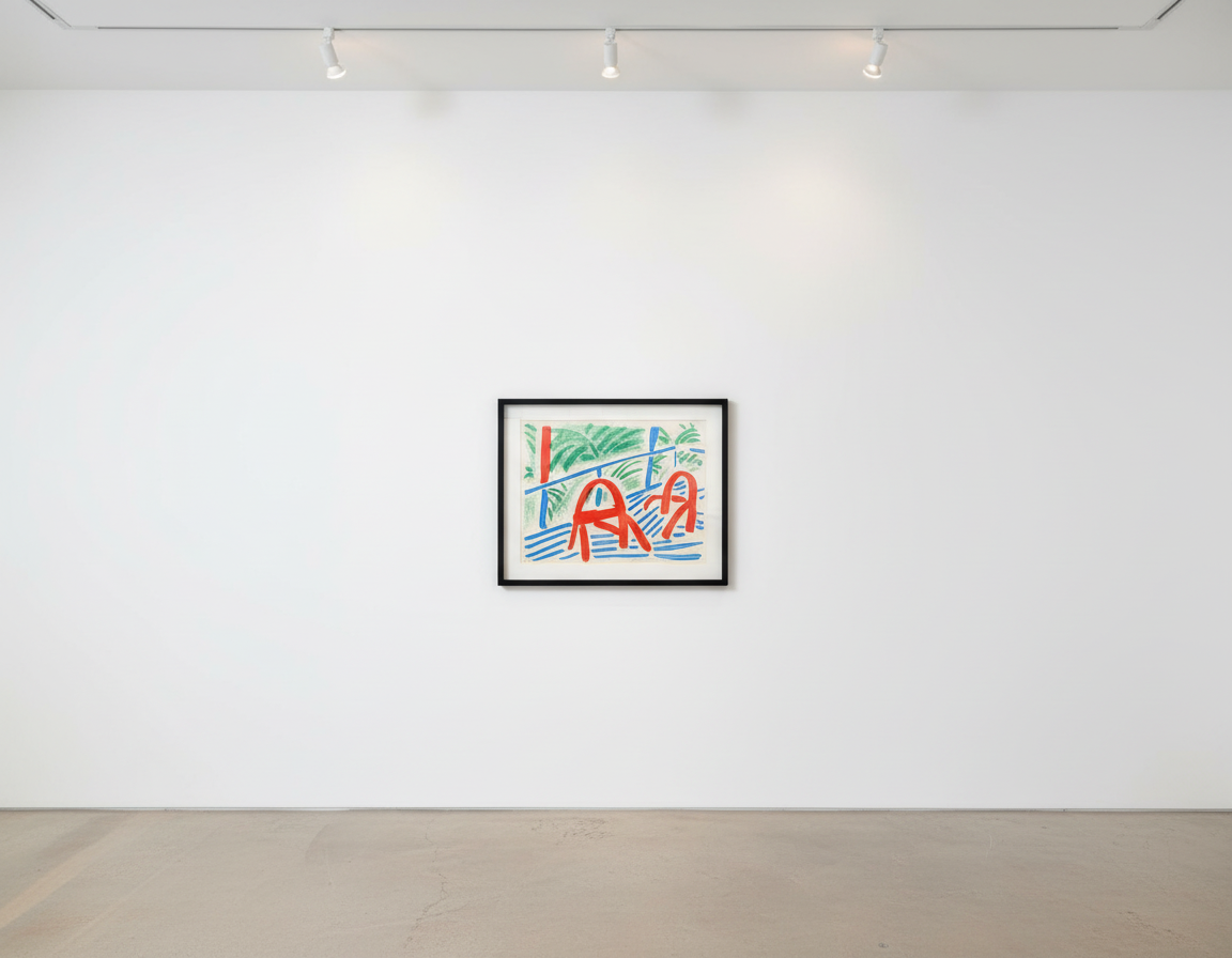 David Hockney - Two Red Chairs, 1986, Home Made Print