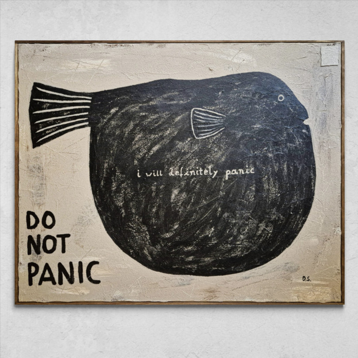 David Schmitt - Do Not Panic, 2025, Mixed media on canvas