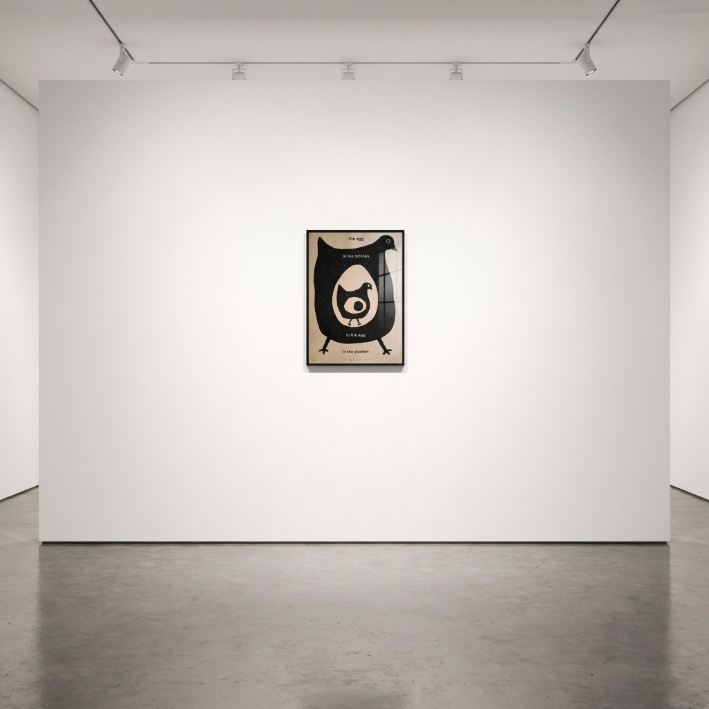 David Schmitt - The Egg In The Chicken , 2026, Printed on Handmade Lokta Paper