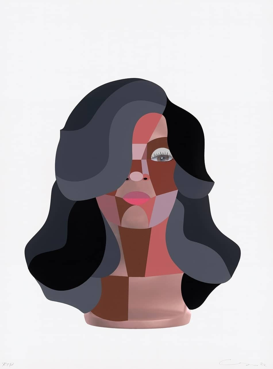 Derrick Adams - Style Variation 3 (Loose Wave), 2022, Screen print, acrylic gloss
Somerset Museum Rag Radiant White paper
...