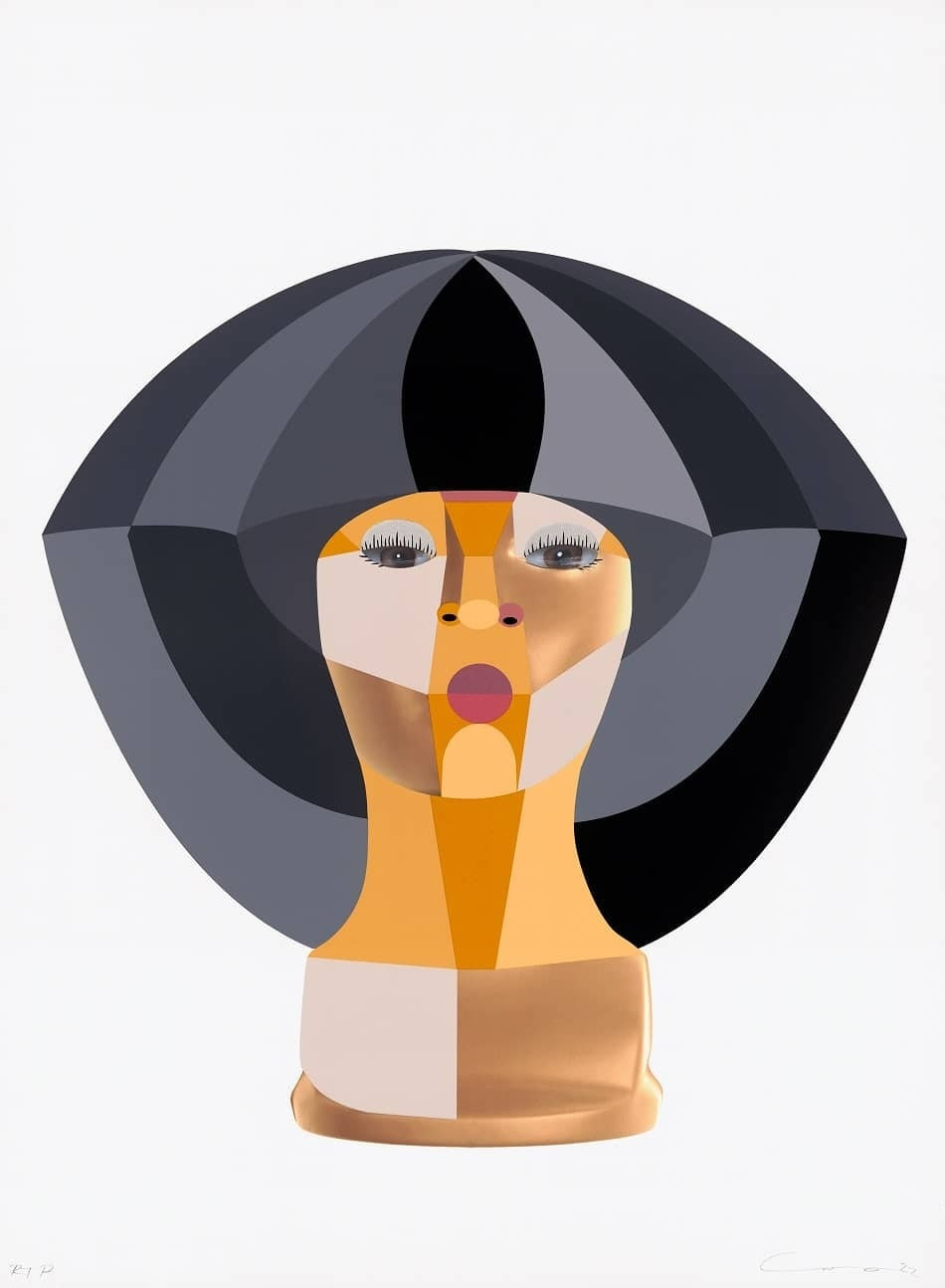 Derrick Adams - Style Variation 5 (Fringe), 2022, Screen print, acrylic gloss
Somerset Museum Rag Radiant White paper
Hand...