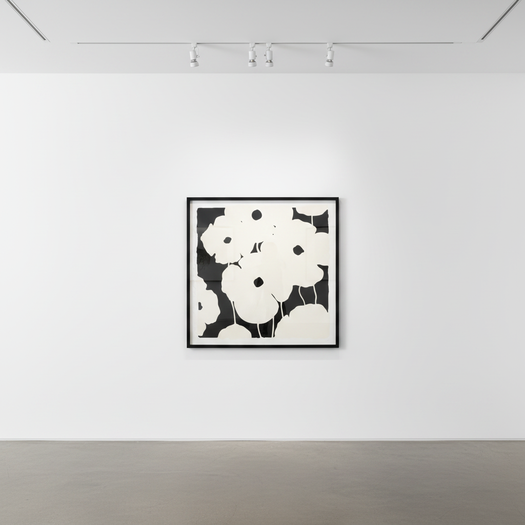 Donald Sultan - Eight Whites, 2008, Silkscreen and flocking
