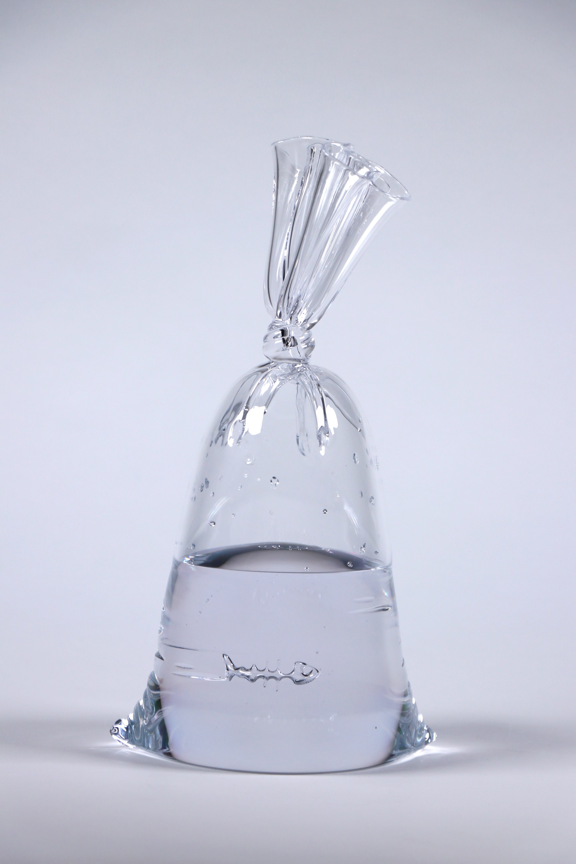 Dylan Martinez - BF 10 (Skeleton Fish), 2026, Glass Sculptures - Hot Sculpted, Sandblasted, Acid Etched