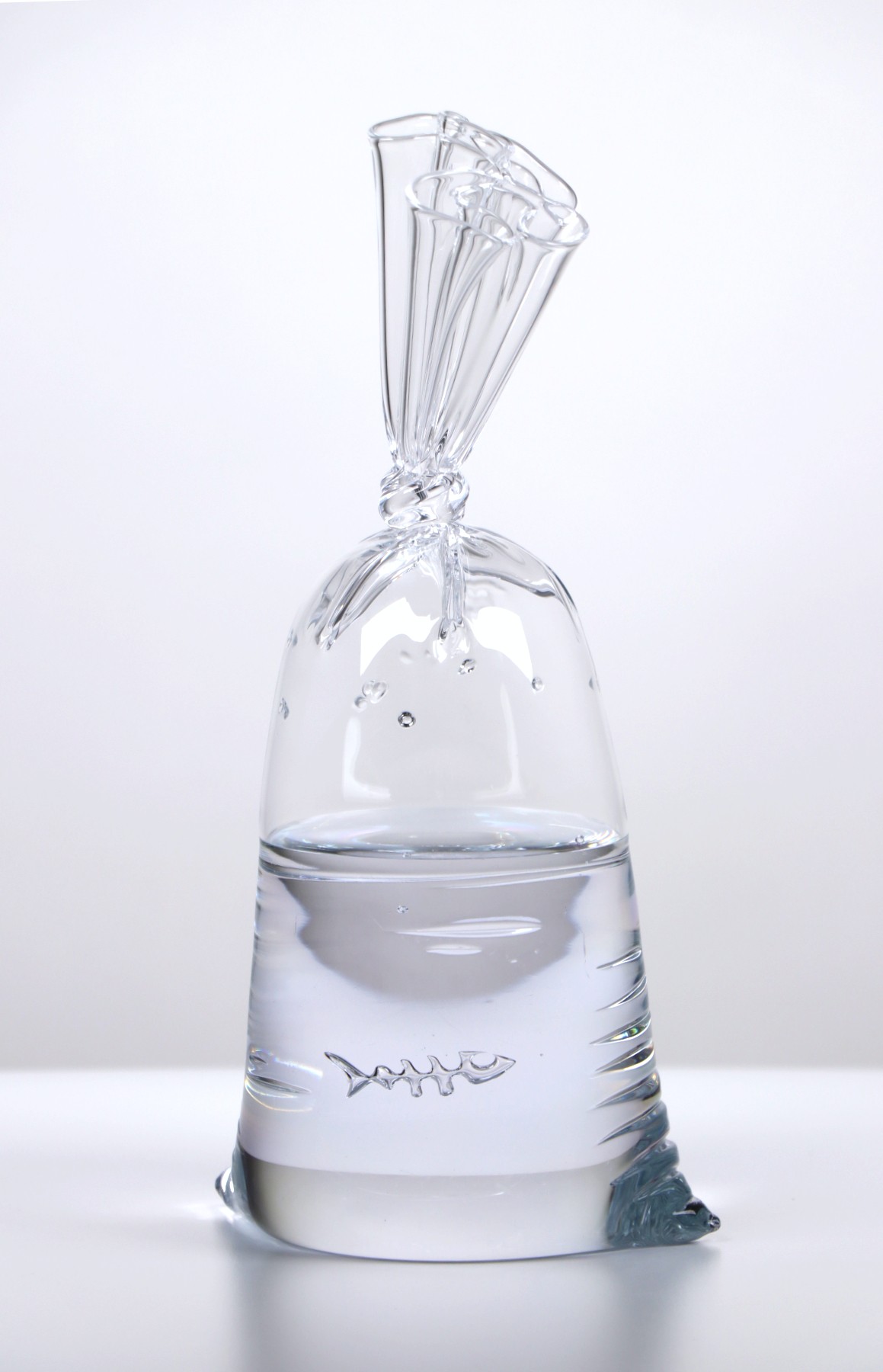 Dylan Martinez - BF 17 (Skeleton Fish), 2026, Glass Sculptures - Hot Sculpted, Sandblasted, Acid Etched