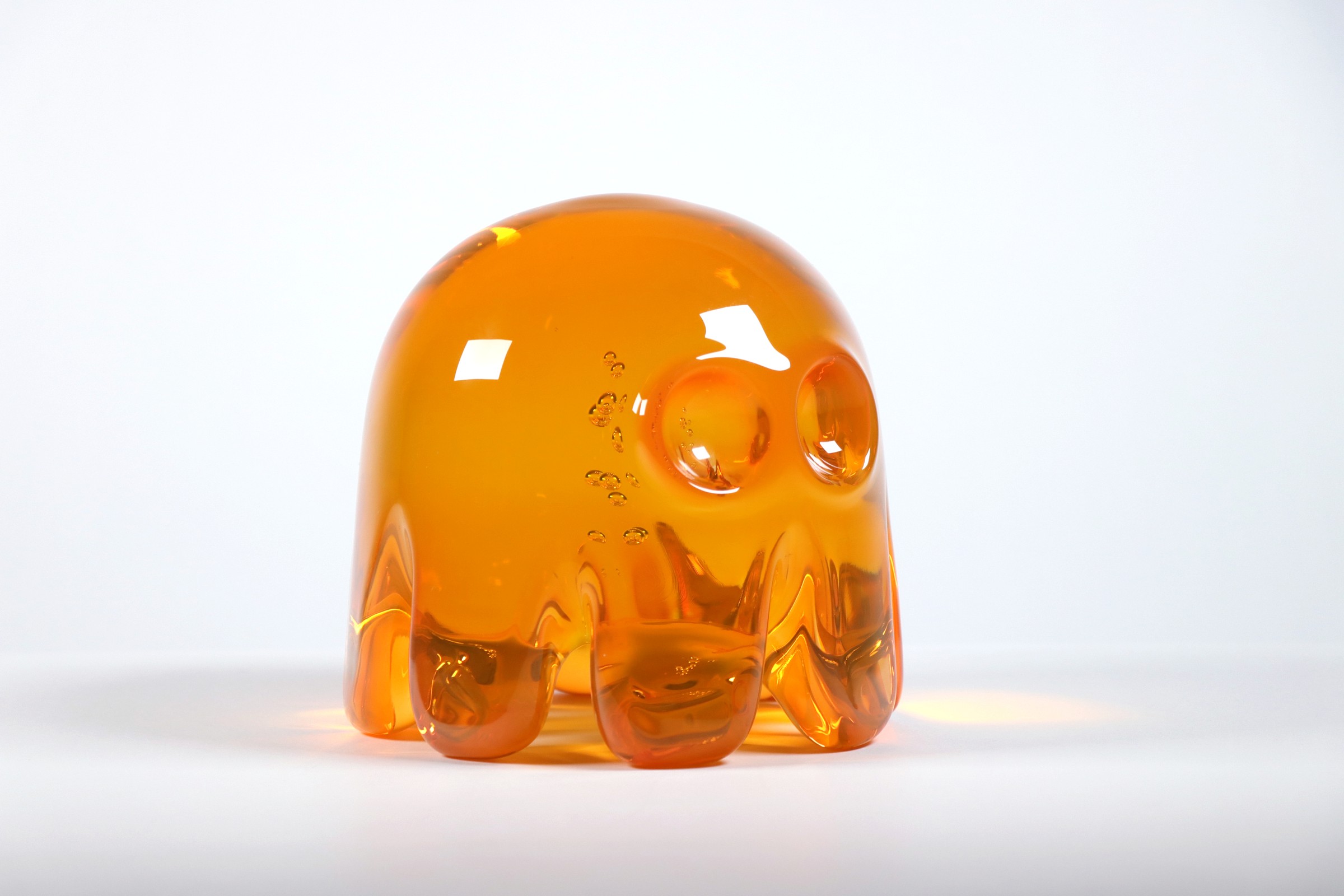 Dylan Martinez - Clyde Pac-Man Ghost, Hand blown glass sculpture