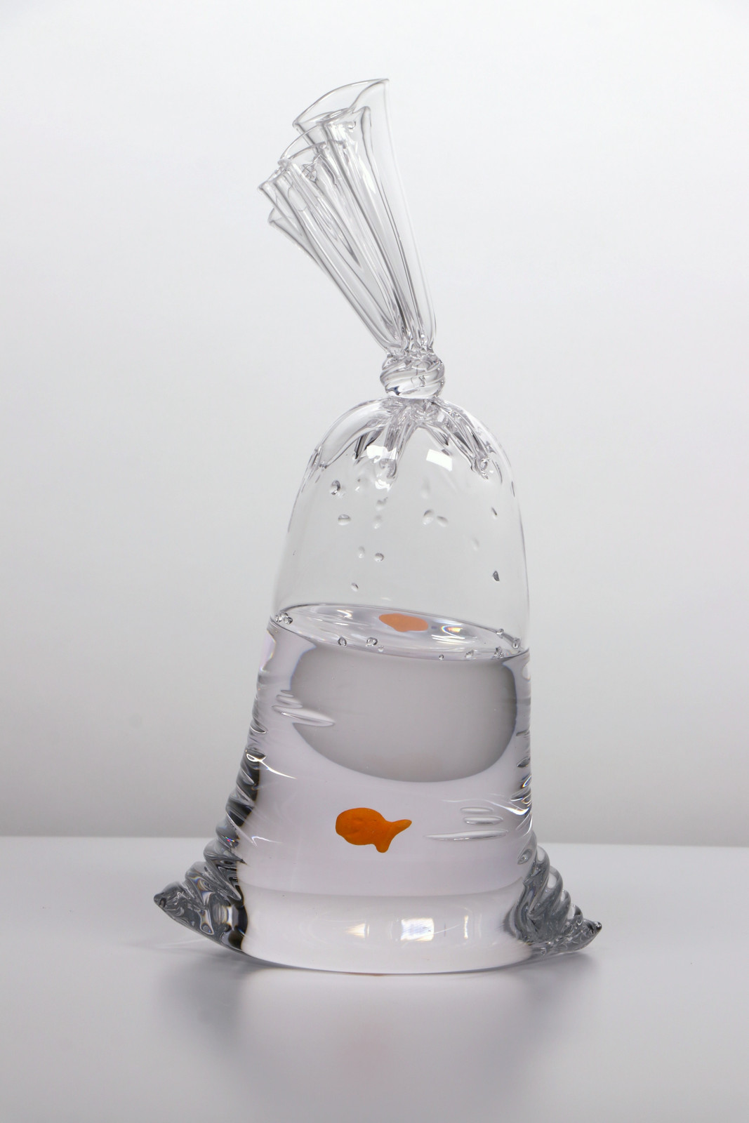 Dylan Martinez - GF 166, 2023, Hand blown glass sculpture with ceramic fish element