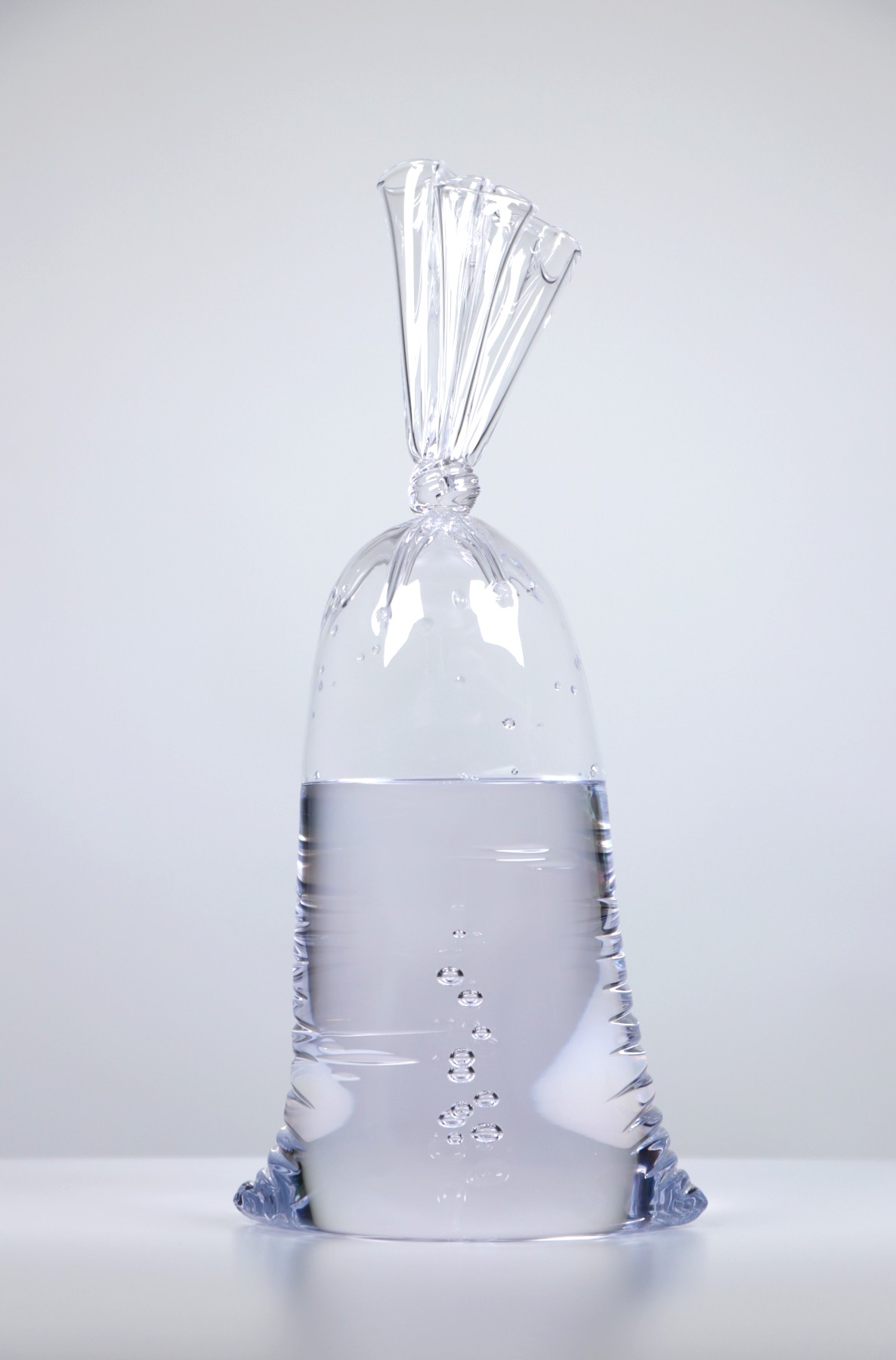 Dylan Martinez - Water Bag : F19, Glass Sculptures - Hot Sculpted, Sandblasted, Acid Etched
