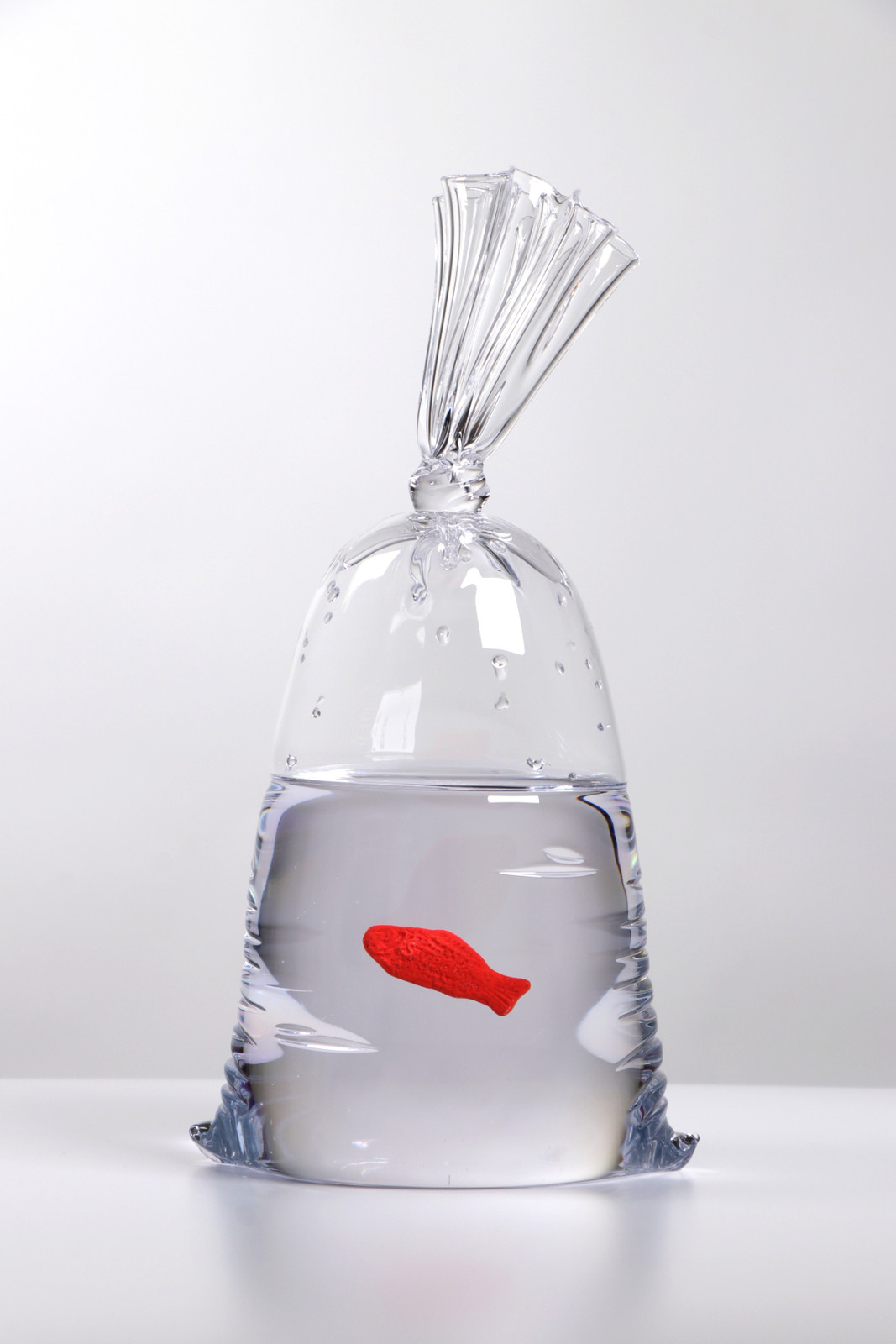 Dylan Martinez - Water Bag: Swedish Fish, Hand-blown glass sculpture