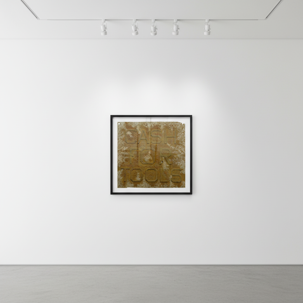 Ed Ruscha - Cash For Tools 2, from Rusty Signs, 2014, Mixograph on handmade paper
