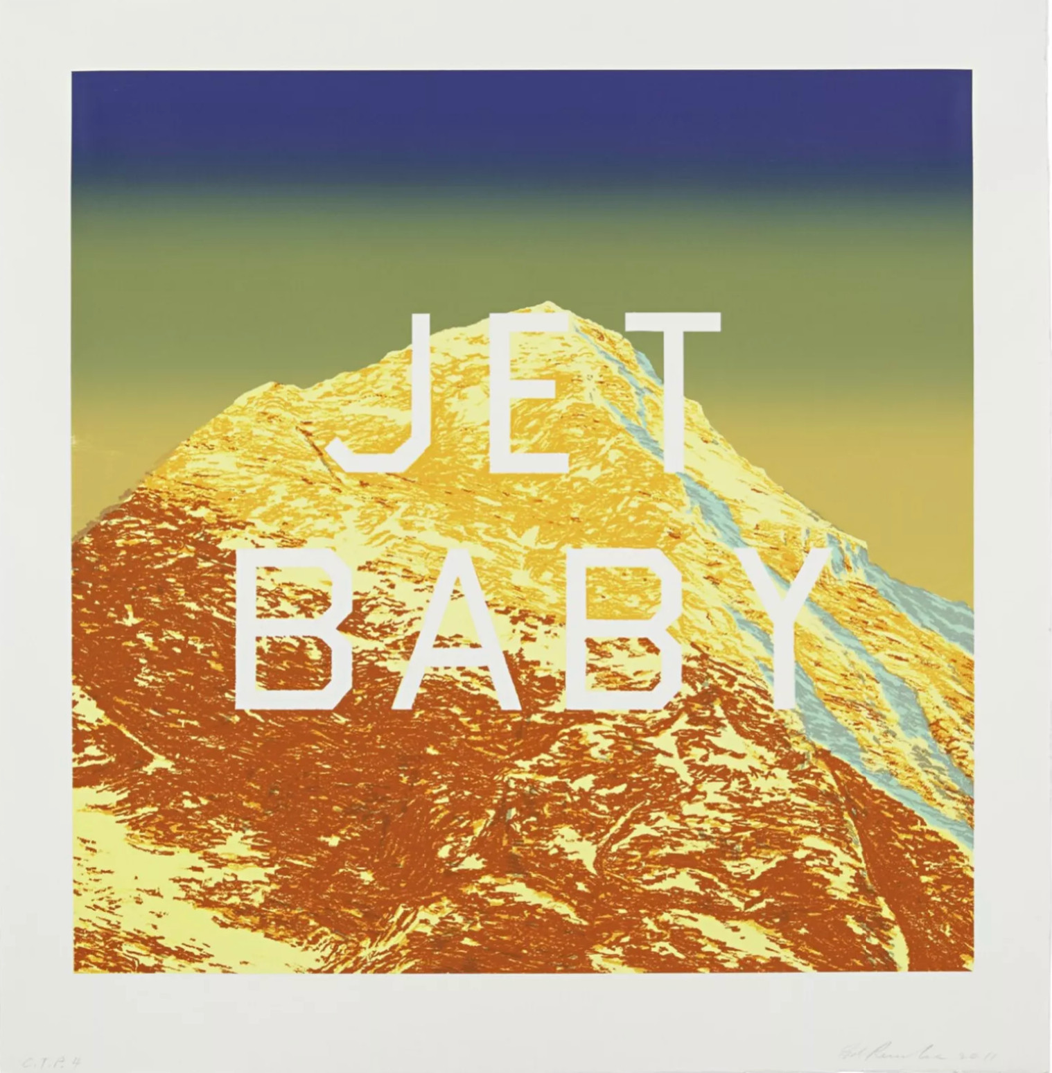 Ed Ruscha - Jet Baby, 2011, Lithograph
Trial Proof