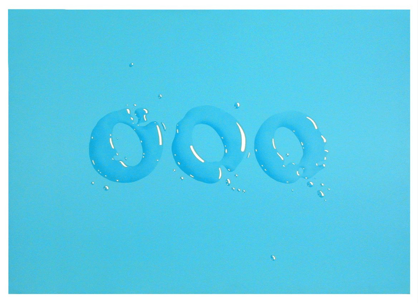 Ed Ruscha - OOO, 1969, Color lithograph