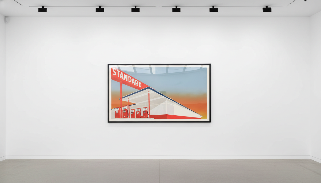 Ed Ruscha - Standard Station, 1966, Screenprint in colors