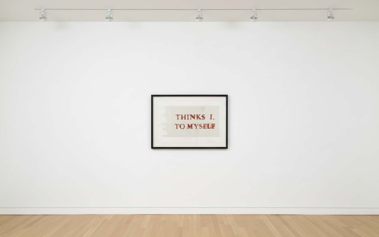 Ed Ruscha - Thinks I, To Myself, 2017, Lithograph