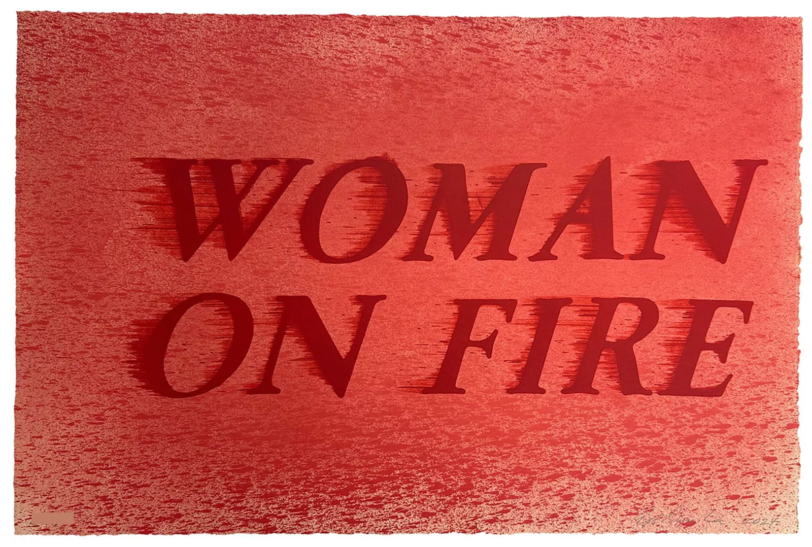 Ed Ruscha - Woman on Fire, 2024, Lithograph
