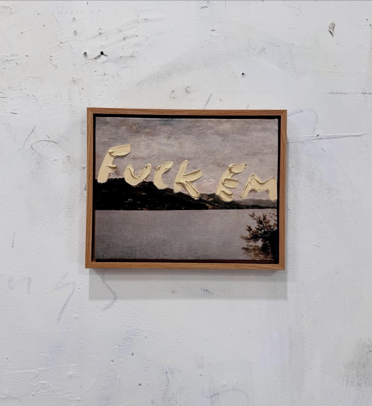 Eric Stefanski - Fuck Em, 2025, Oil on print