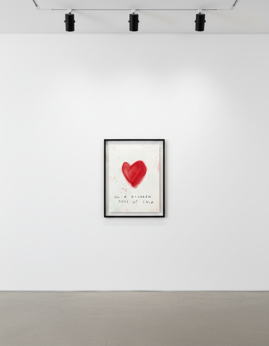 Eric Stefanski - Im A Drunken Piece Of Shit, 2023, Oil pastel and charcoal on paper heavyweight paper