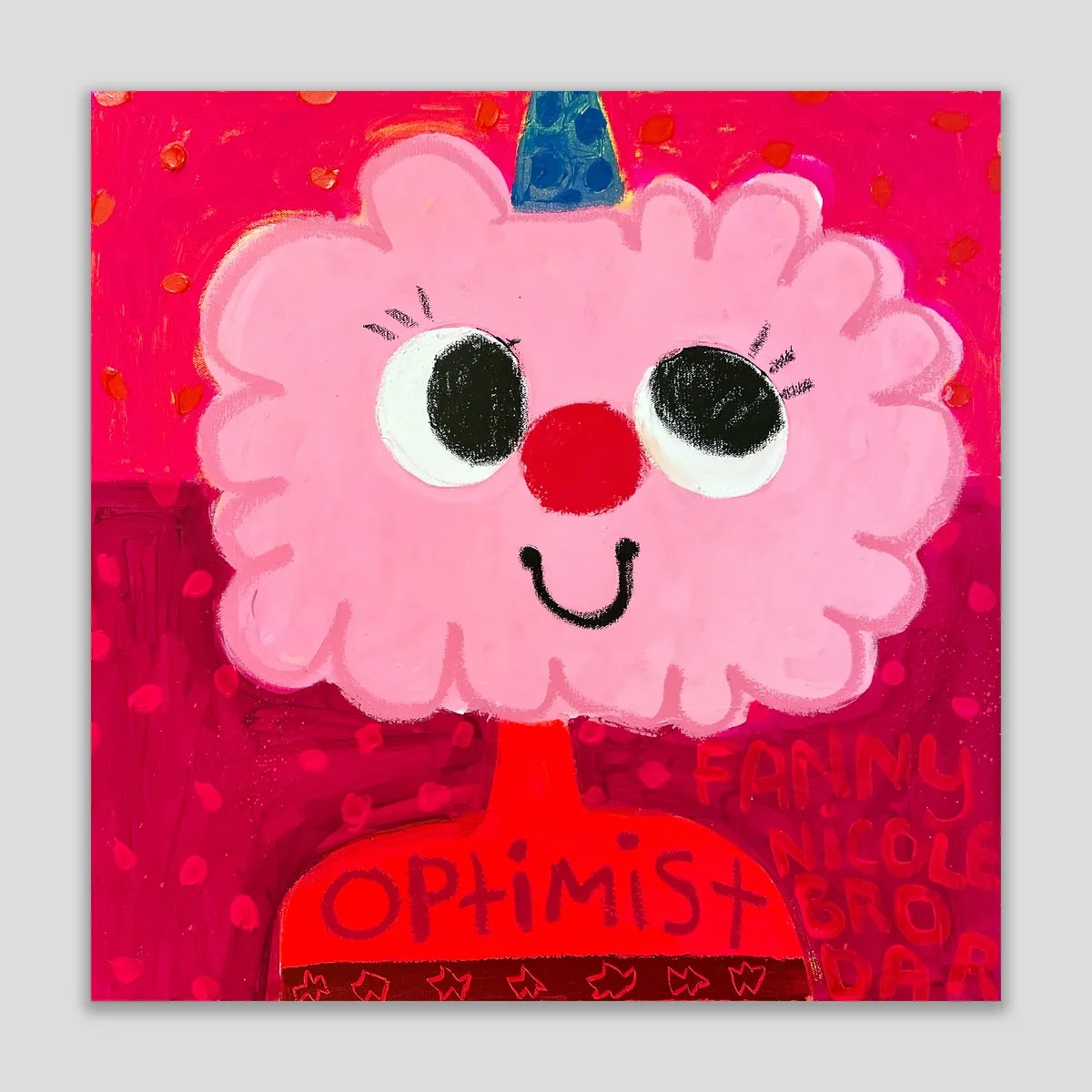 Fanny Brodar - Optimist, 2022, Acrylic and oil stick on canvas