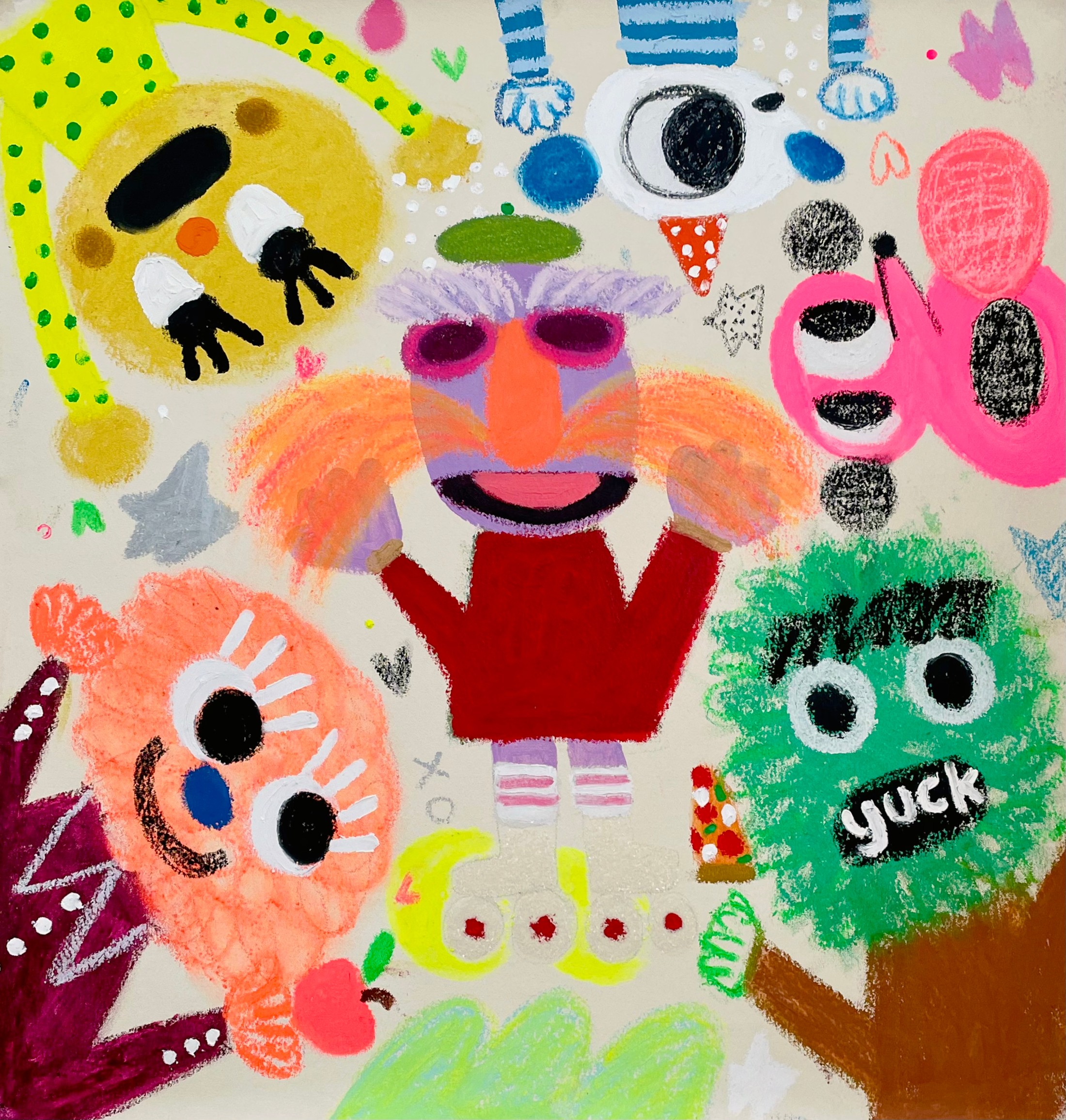Fanny Brodar - Right On, 2026, Acrylic, glitter, and oil on canvas
