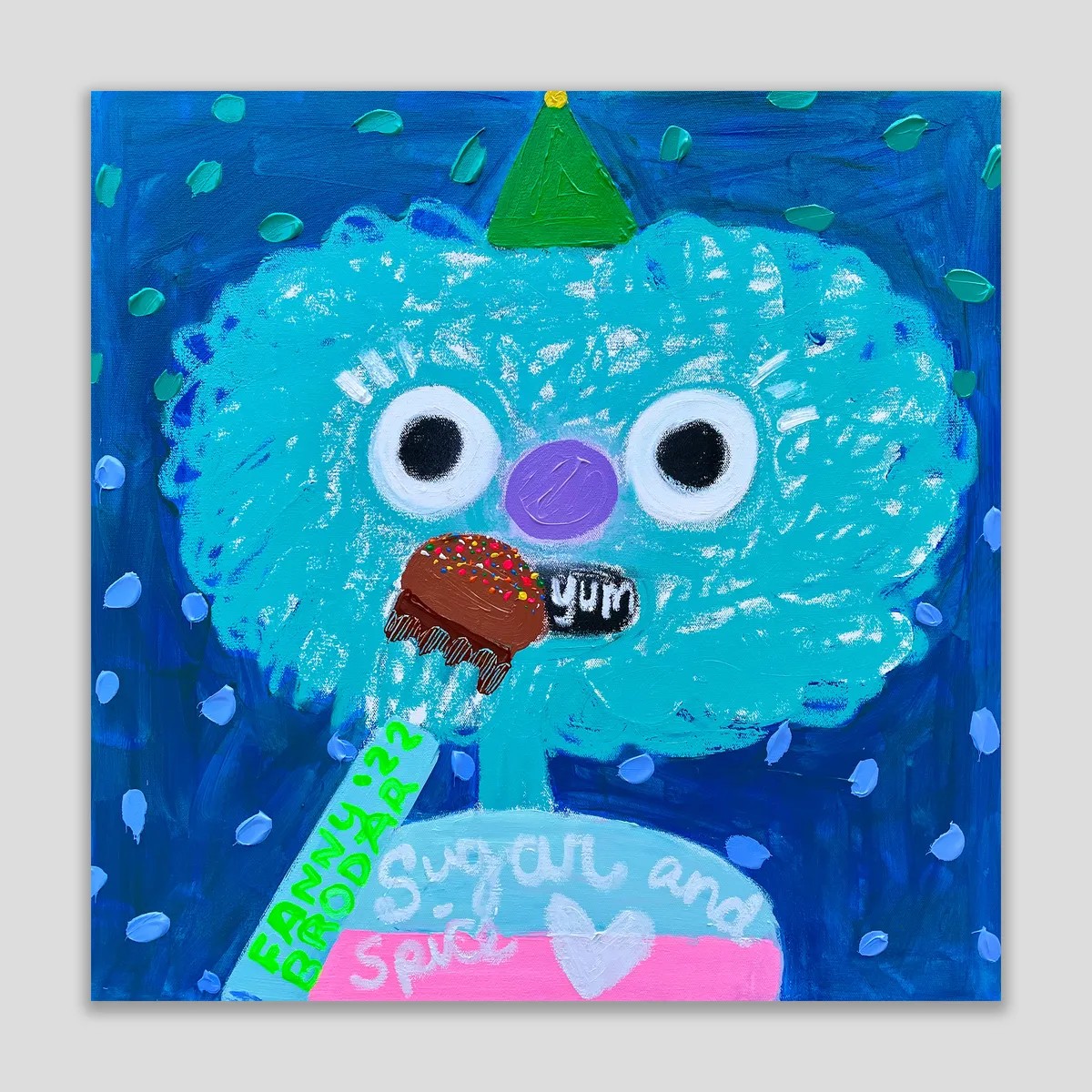 Fanny Brodar - Sugar And Spice, 2022, Acrylic and oil stick on canvas
