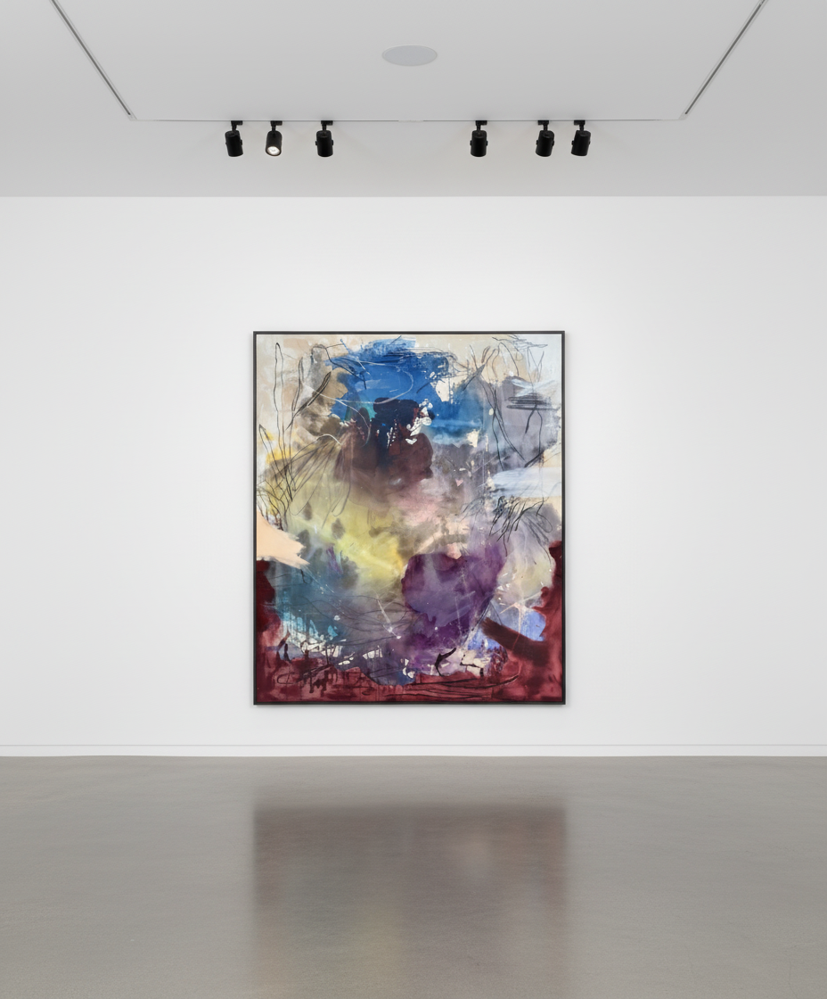 Fontaine Scarelli - Betazoid - The Heart That Hears Everything, 2025, Mixed media on canvas