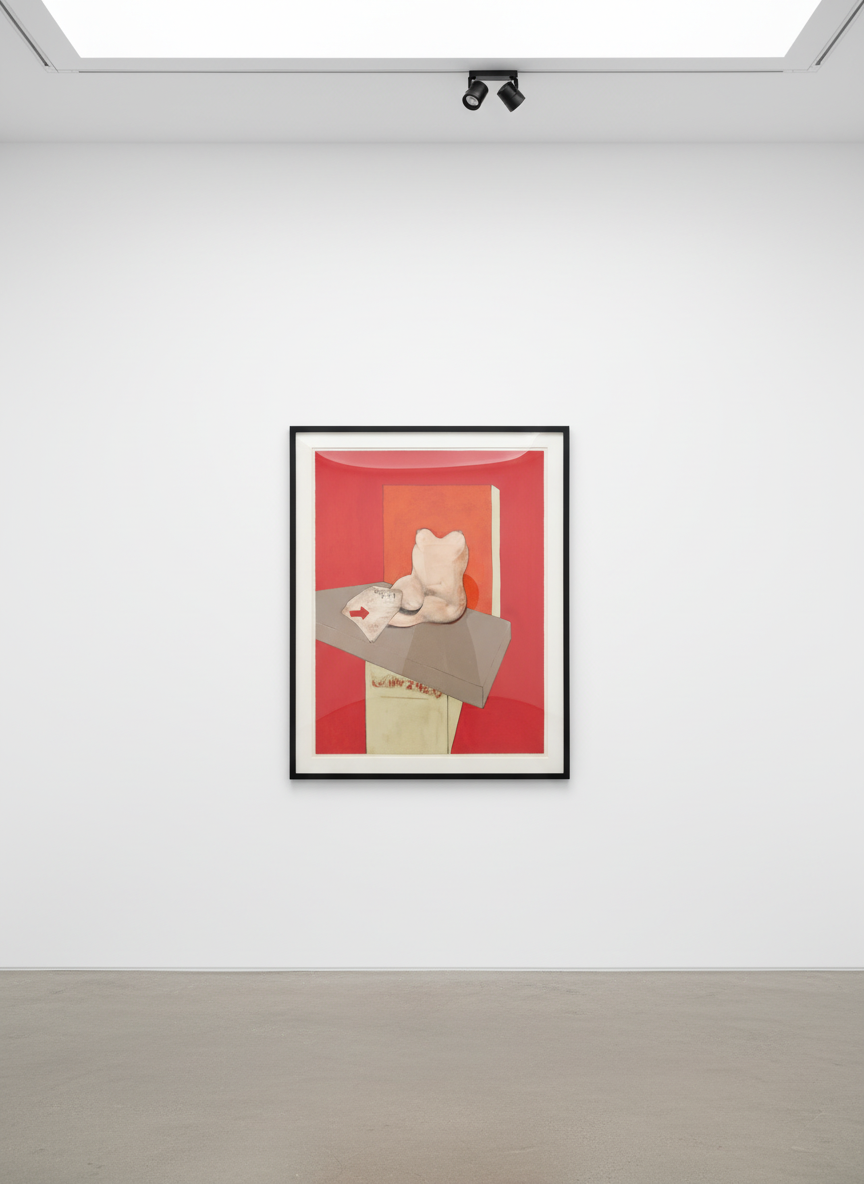 Francis Bacon - Ètude du Corps Humain d'après Ingres , afterStudy of a Human Body after Ingres 1982, 1984, Lithograph on A...