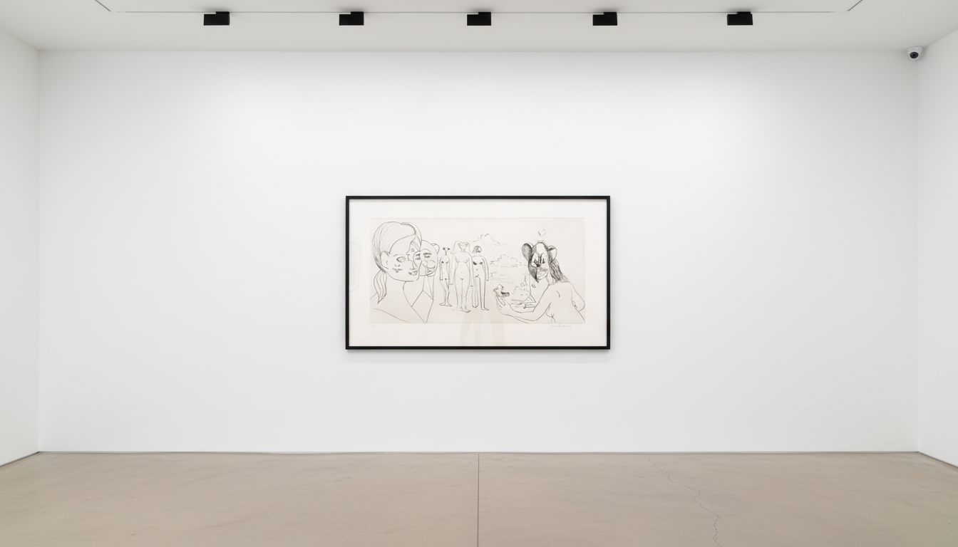 George Condo - Imaginary People, 2001, Drypoint