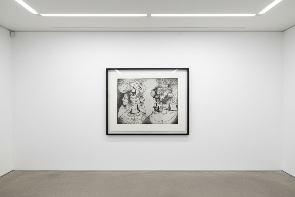 George Condo - Renaissance Musicians, 2019, Etching