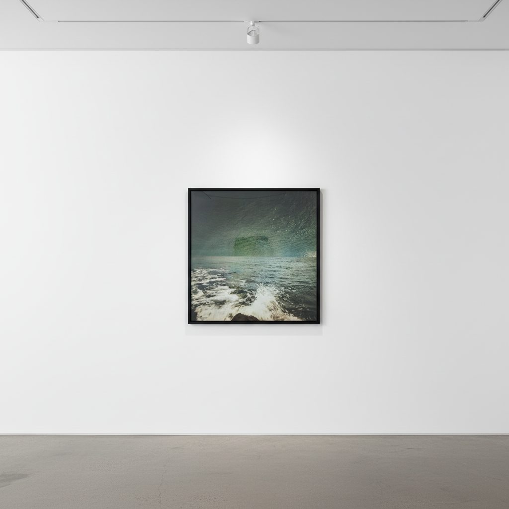 Gerhard Richter - Sea, 1972, Offset lithograph in colors on thin cardboard fixed on white cardboard