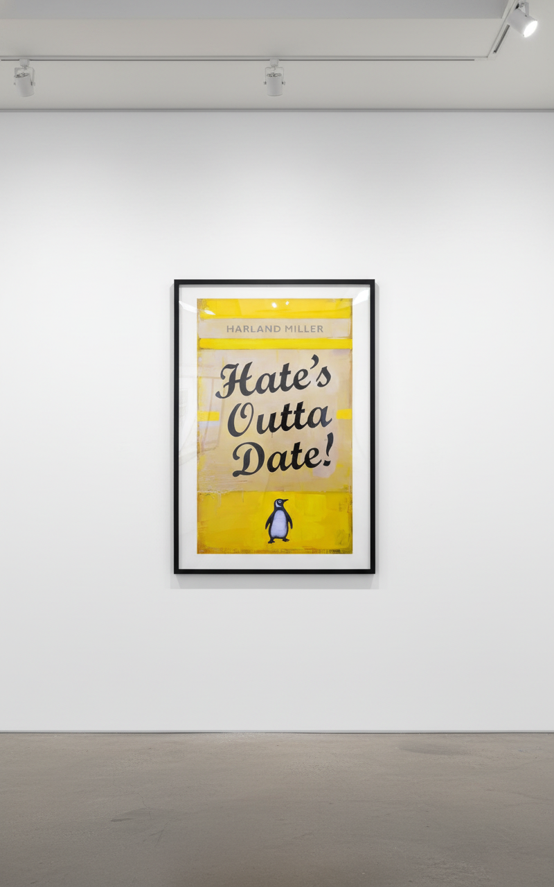 Harland Miller - Hate’s Outta Date (Blue), 2022, Screen print on paper
Signed and numbered by the artist