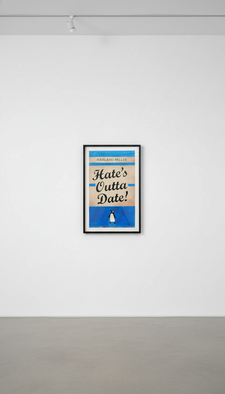 Harland Miller - Hate's Outta Date (Blue), 2022, Screen print