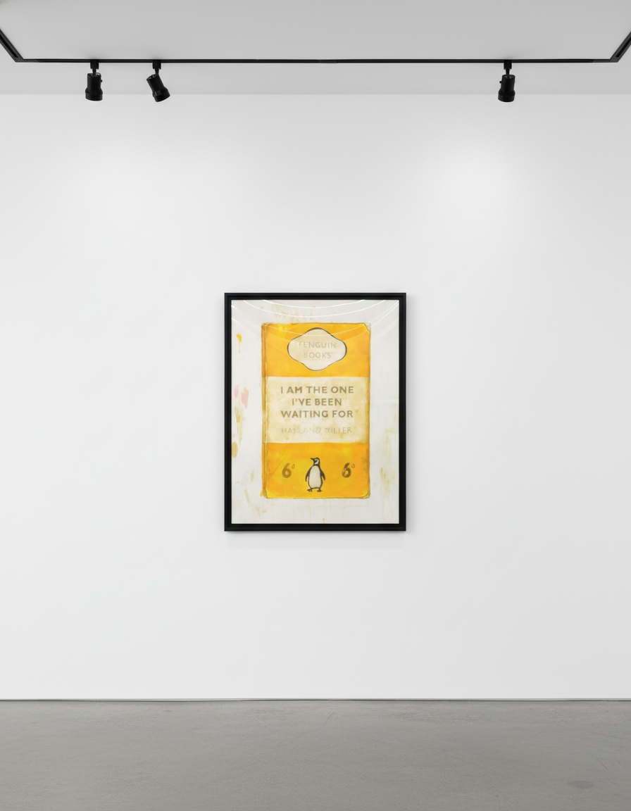 Harland Miller - I Am The One I've Been Waiting For, 2019, Oil on silkscreen