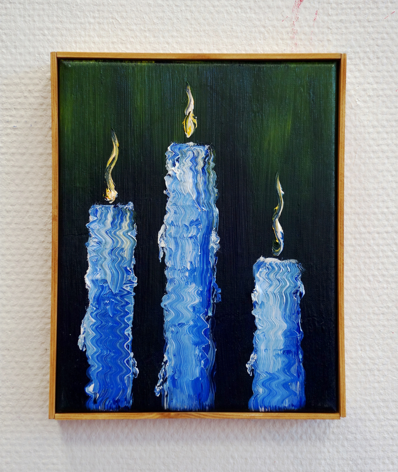 Hugo Baudouin - Blue Creamy Candles, 2026, Oil on Linen,