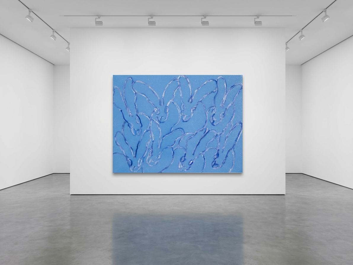 Hunt Slonem - Untitled, 2018, Oil & Acrylic w/ Diamond Dust on Canvas 