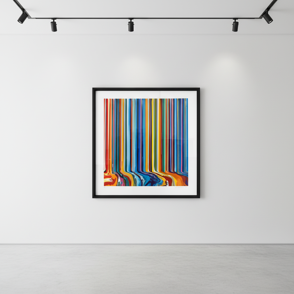 Ian Davenport - Autumn (The Four Seasons), 2019, One from a series of four etchings with chine collé on Hahnemühle Bright ...