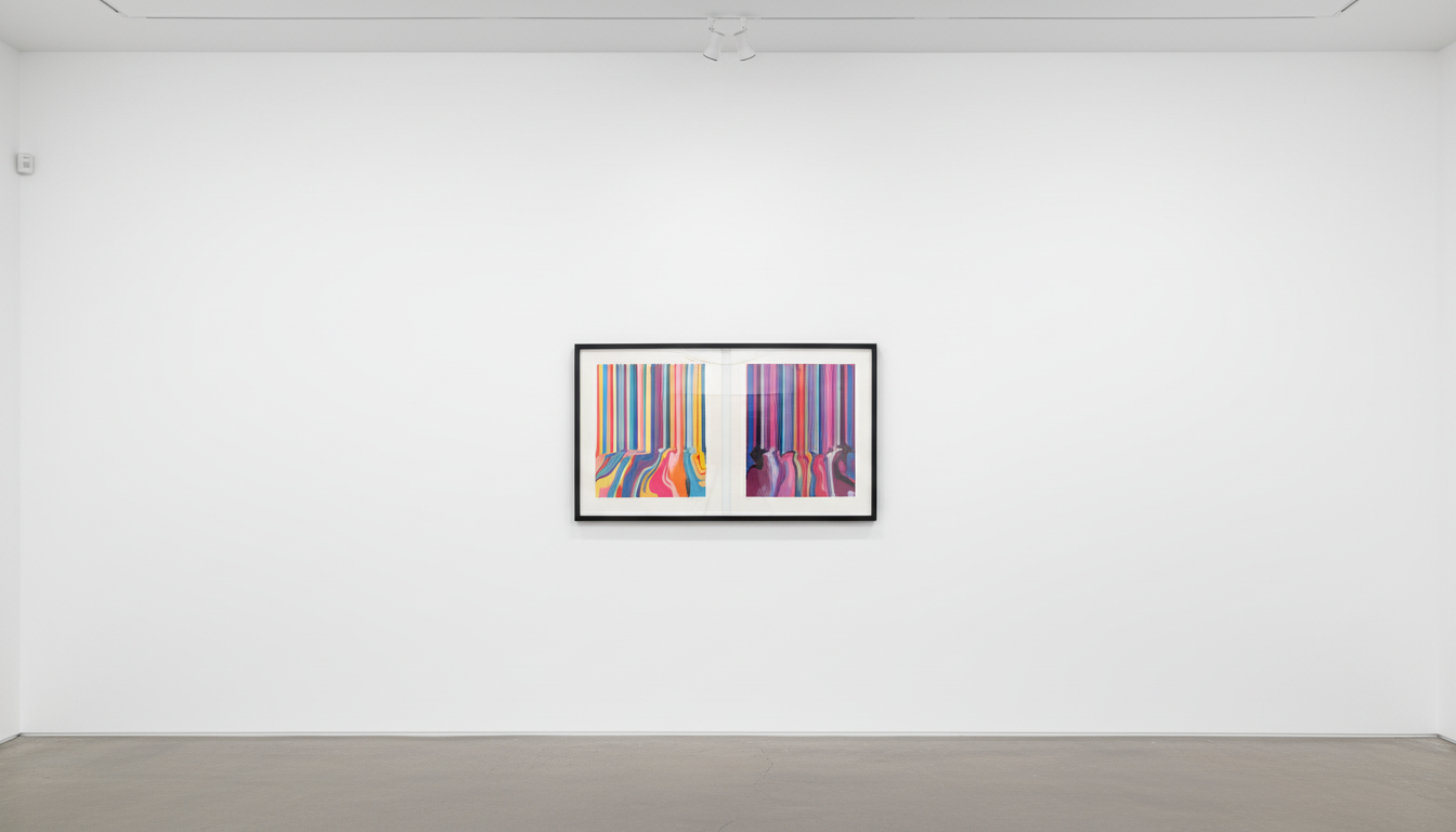 Ian Davenport - Centred & Lift, 2021, Two etchings on paper