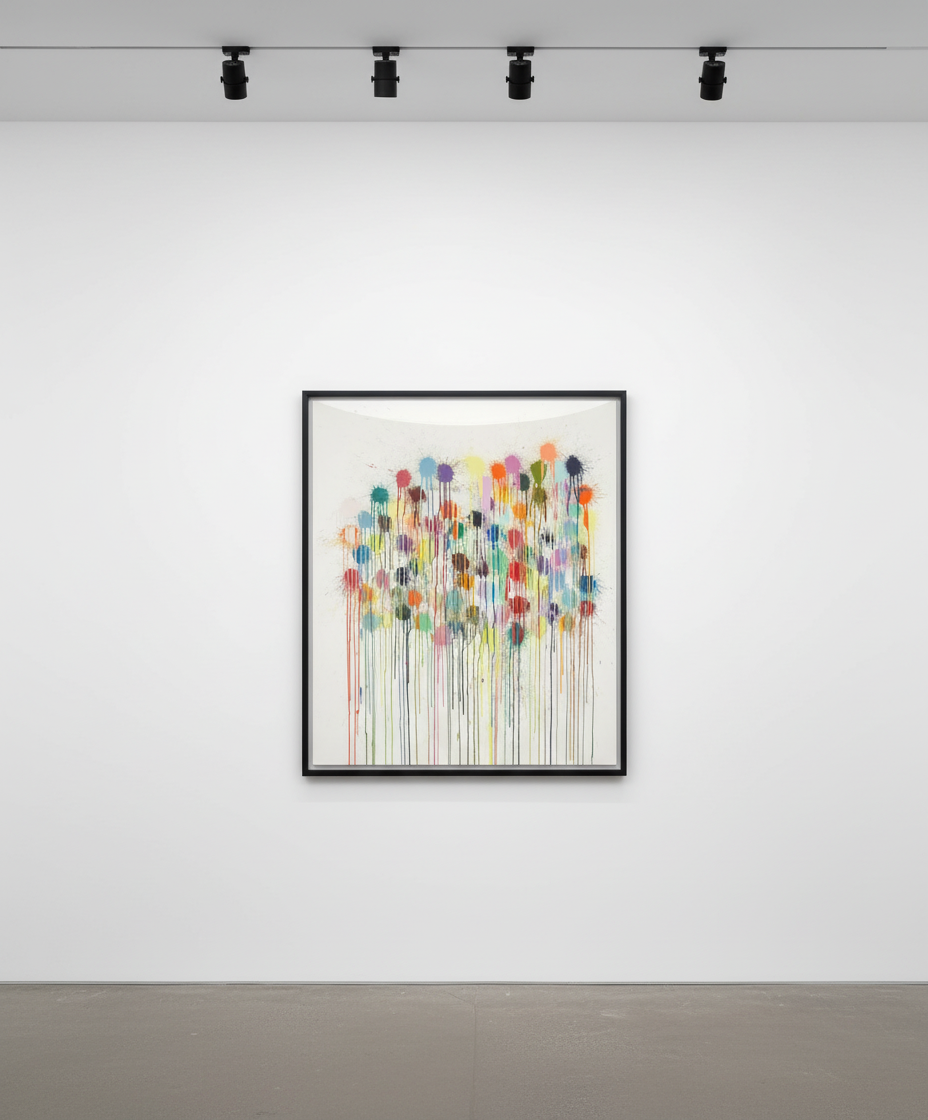 Ian Davenport - Colour Splat Wallop, 2019, Screenprint in 28 colors on Somerset paper