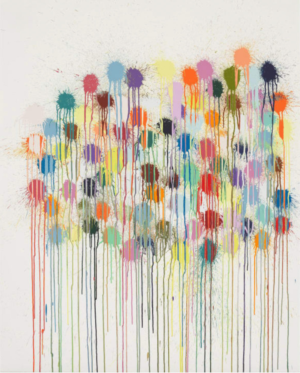 Ian Davenport - Colour Splat Wallop, 2019, Screenprint in 28 colors on Somerset paper