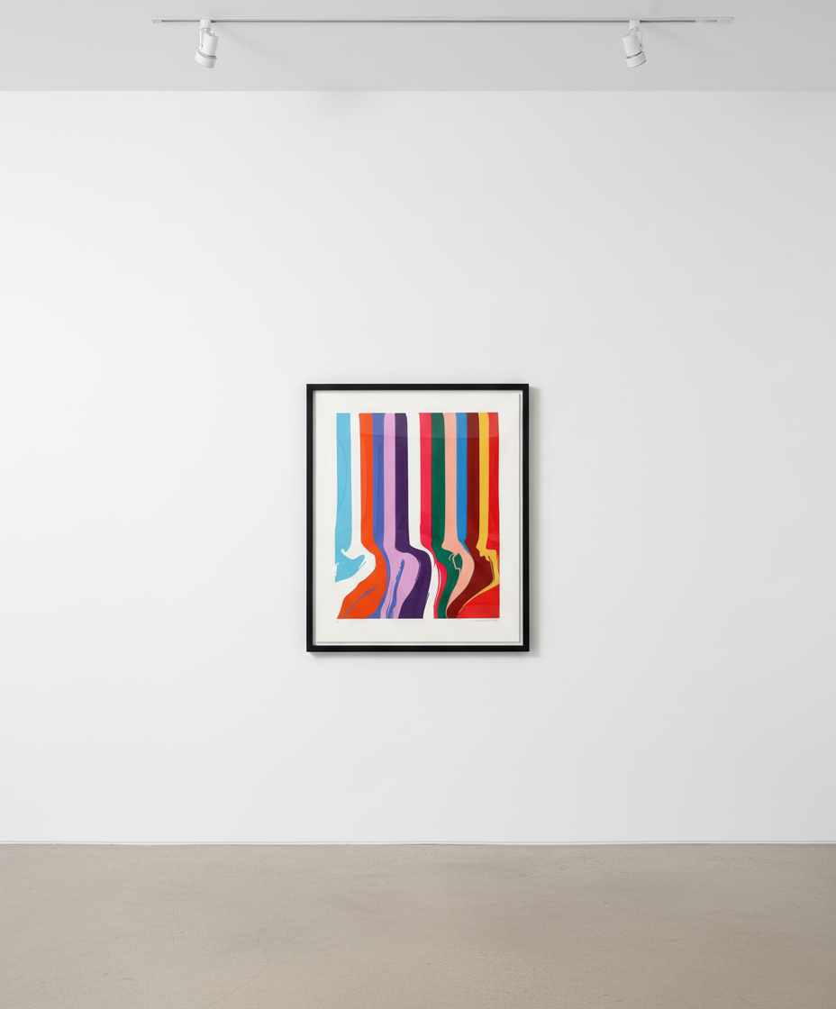 Ian Davenport - De-da-de (White), 2024, A series of four etchings on Madrid Litho 300gsm paper